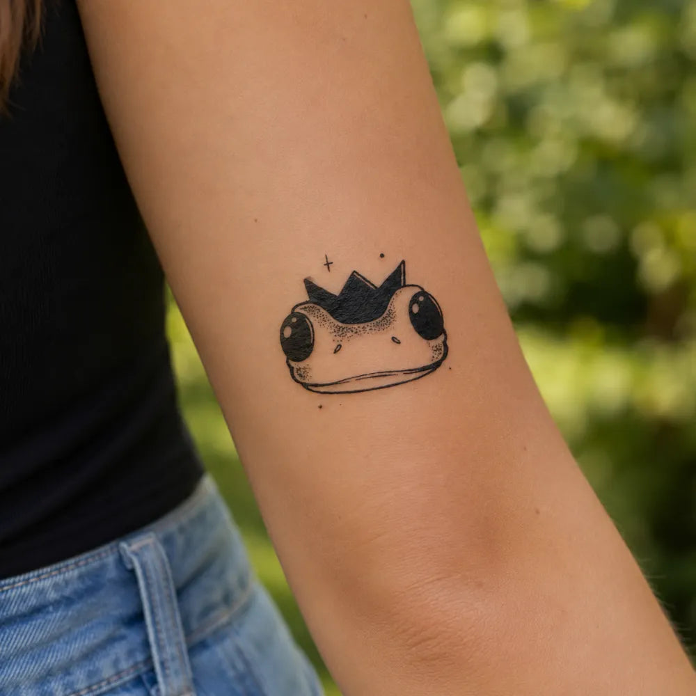 SafeTatt — Queen Frog · fotografie tetování na kůži