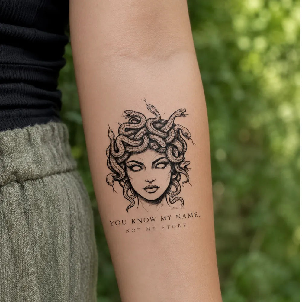 SafeTatt — Medusa · fotografie tetování na kůži