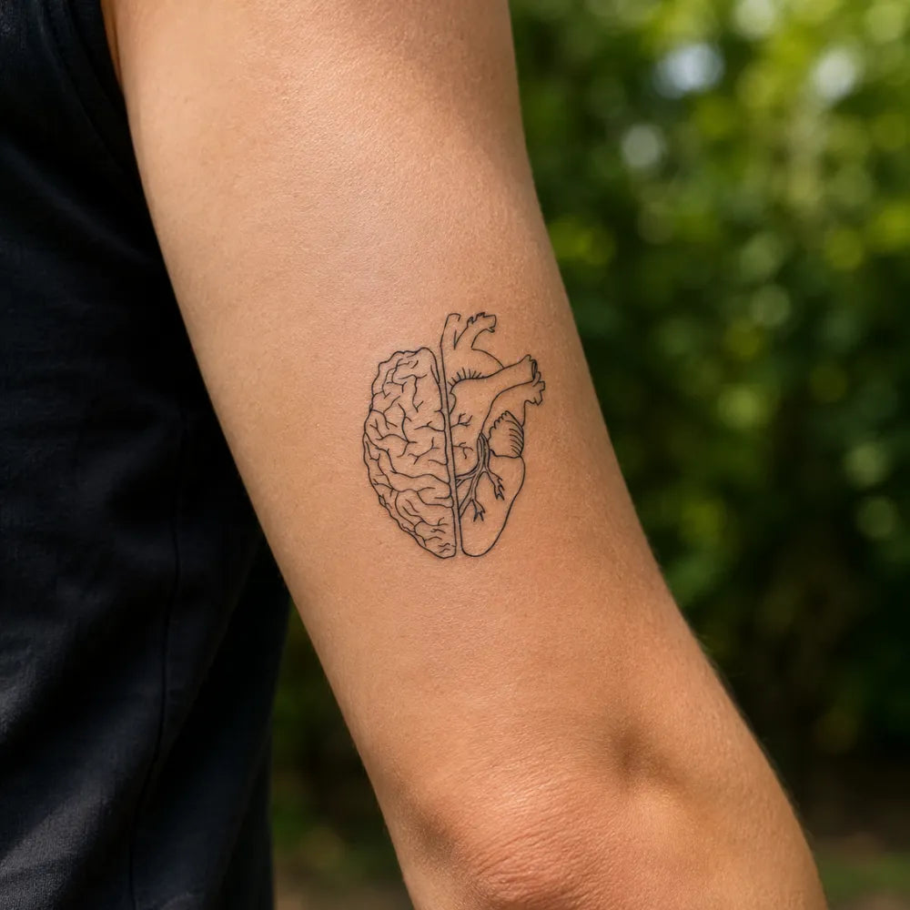 SafeTatt — Mind vs Heart · fotografie tetování na kůži