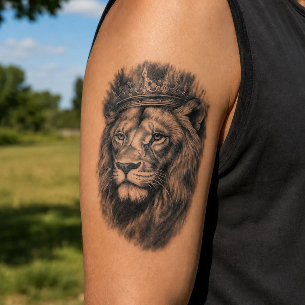 SafeTatt — Crowned King · fotografie tetování na kůži
