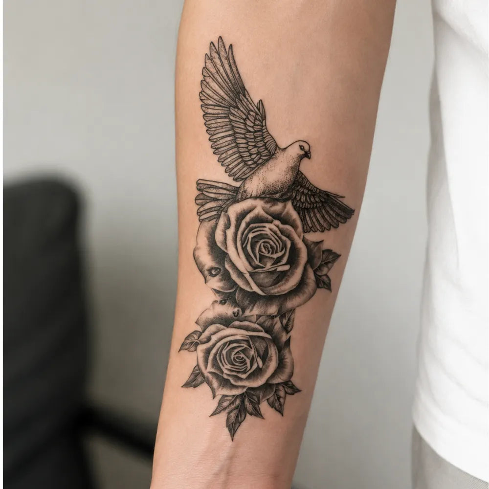 SafeTatt — Peaceful Bloom · fotografie tetování na kůži