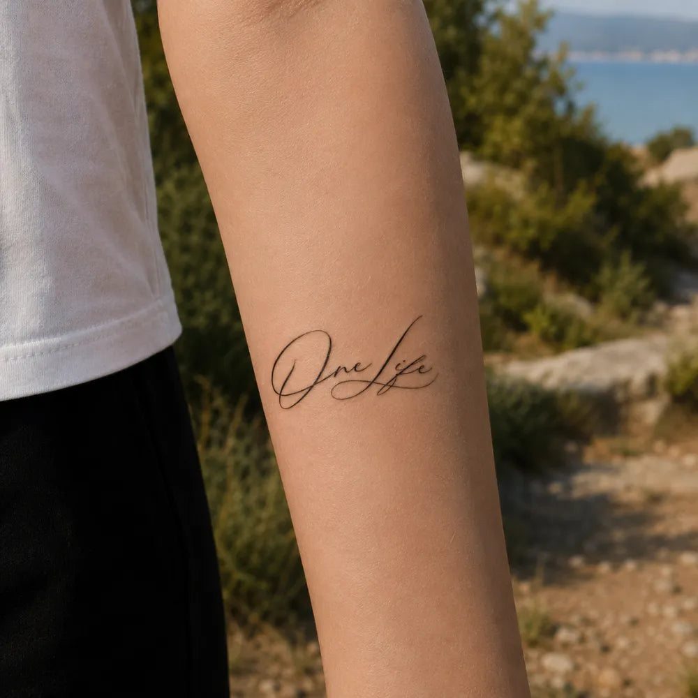 SafeTatt — One Life · fotografie tetování na kůži