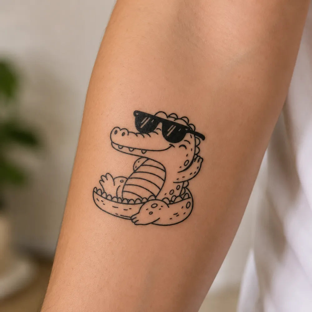 SafeTatt — Crocodile Cool · fotografie tetování na kůži