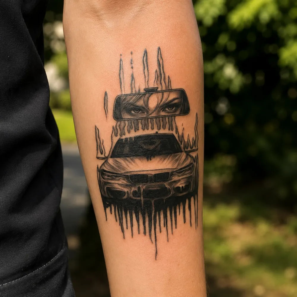 SafeTatt — Burning Drive · fotografie tetování na kůži
